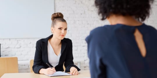 Businesswomen at table