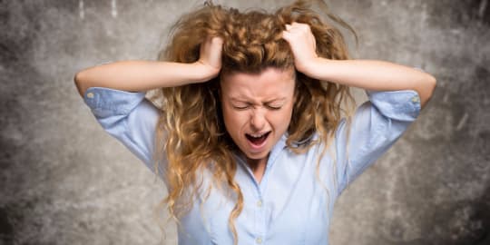 Stressed out woman
