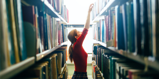 woman in grad school