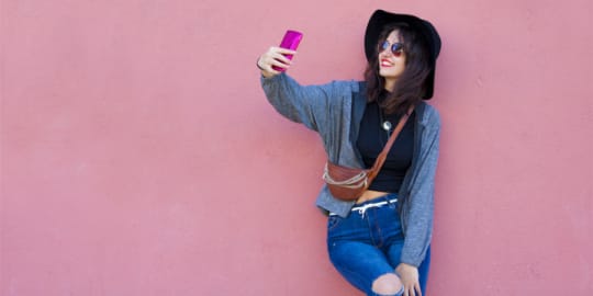 Woman with phone