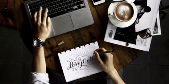 woman freelancing