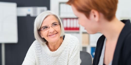 older woman at work