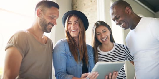 Coworkers Collaborating