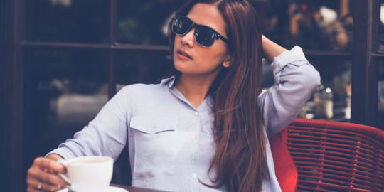 woman sitting outside