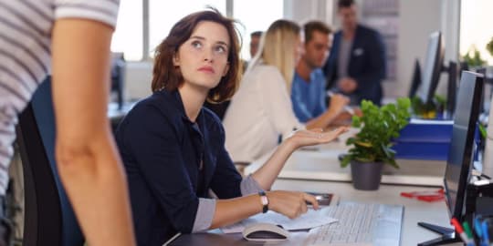 Frustrated Woman at Work