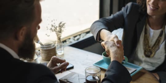 Coworkers Shaking Hands