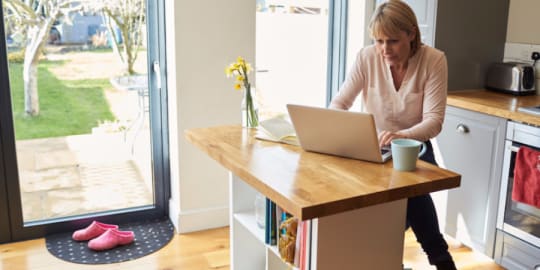 Woman Working on Computer