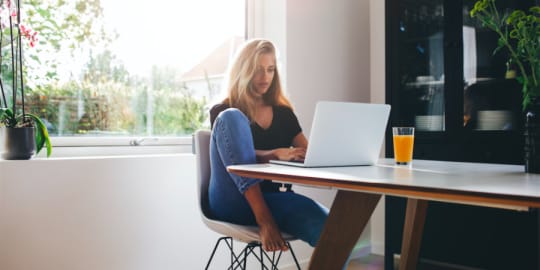 Woman Working from Home