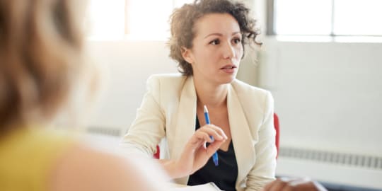 woman arguing at work