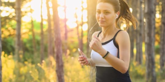 Woman jogging in the morning