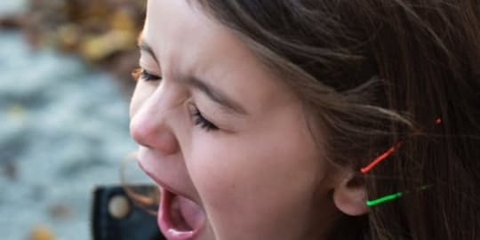Girl throwing tantrum