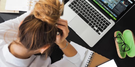 Stressed Woman at Work