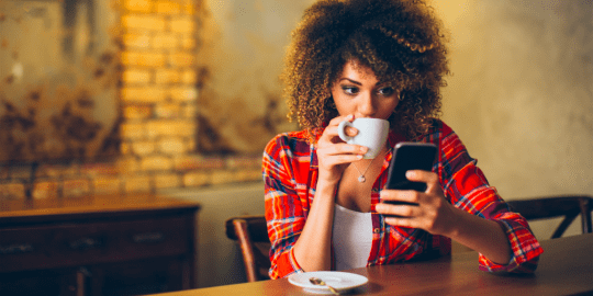 Woman on phone