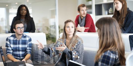 Woman in meeting