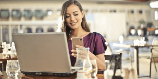 Woman Working on Computer