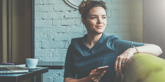 woman working in a coffee shop