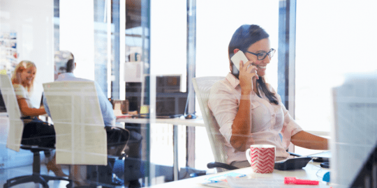 Woman Working on Computer