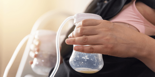 Woman Pumping Breast Milk