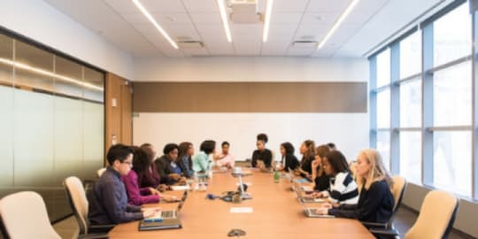 large meeting at work