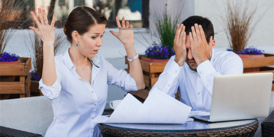 Woman in a meeting with bosses