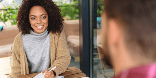 woman interviewing for job