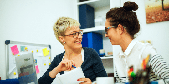 colleagues working together