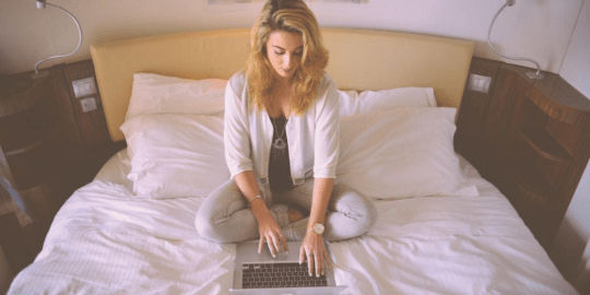 Woman Working on Computer