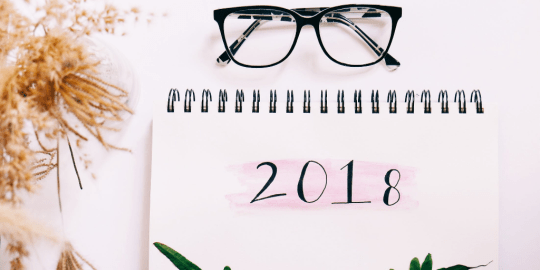 Calendar and glasses