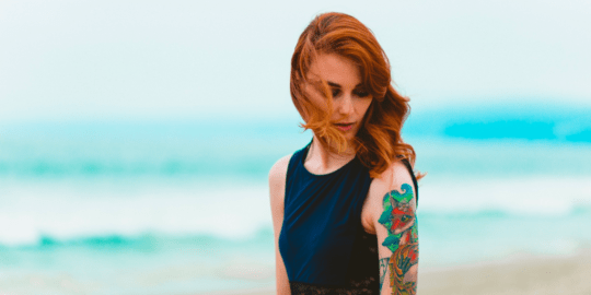 woman with tattoos