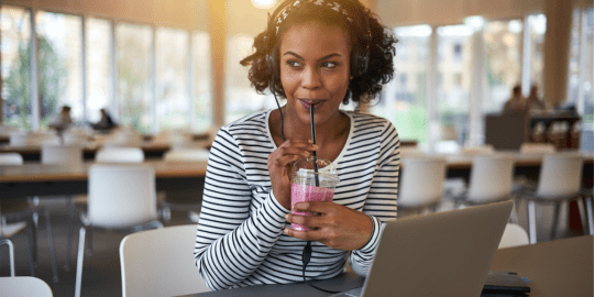 Woman Working on Computer