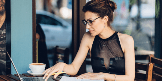 Woman writing letter