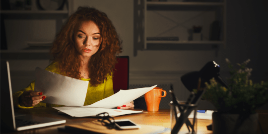 Woman awake at night