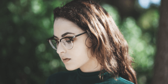 rejected woman by trees