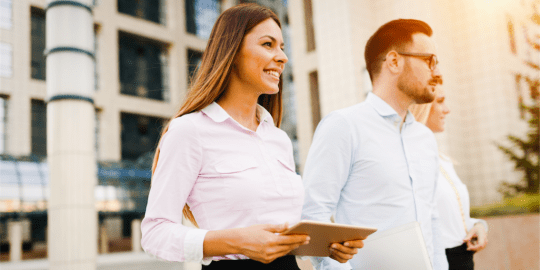 Woman Working on Computer
