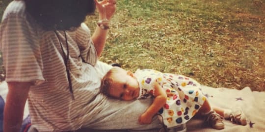 Samantha Samel and her mother in the 1980s