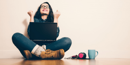 Woman Working on Computer