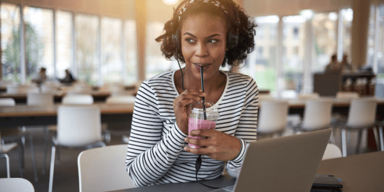 Woman Working on Computer
