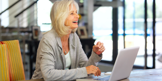 Older woman in meeting at work