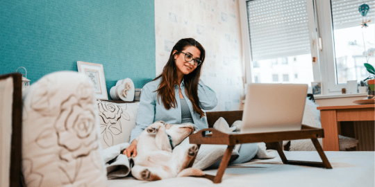 Woman Working on Computer