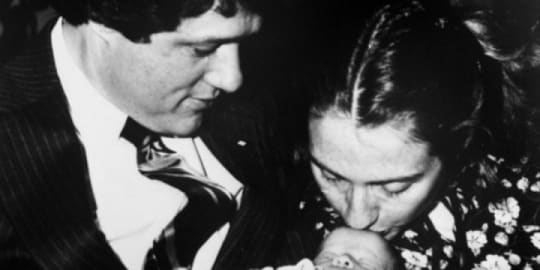 The Clintons with New Baby
