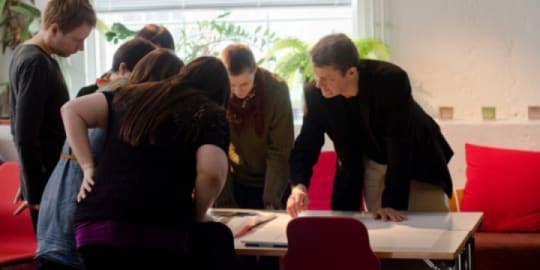 image of colleagues at work