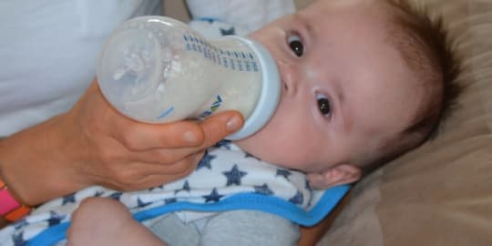 baby drinking milk