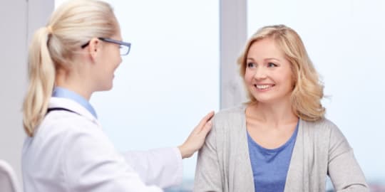 woman at the doctor