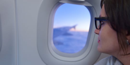 woman on plane