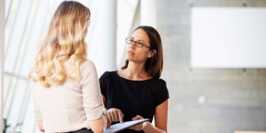 woman on her first day of work