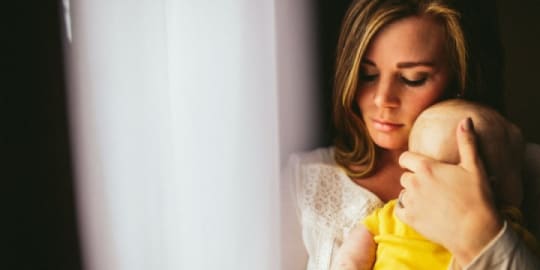 new mom with baby