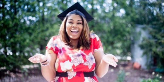 Happy college graduate