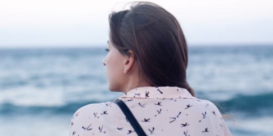 woman thinking about future