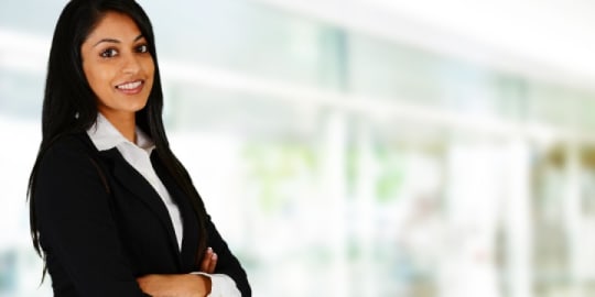 Executive woman in office