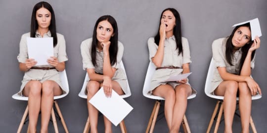  woman preparing for interview